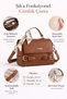 Women's Scarf Detailed Cross Strap Buckle Shoulder Bag for Daily Use - 5