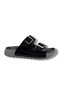 4005-1-26 Siimli Printed Leather Double Buckle Anatomical Women's Slippers - 2