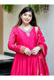 Pink Chanderi Top Palazzo & Dupatta - FFT7272 - Pink - 6