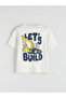 Lcw Kids Ecru Crew Neck Printed Boys T-Shirt - 4