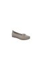 3002 Women's Cream Buckle Shiny Large Size Ballerina Shoes 41 42 - 3