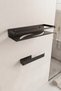 Stainless Steel Adhesive Shower Caddy and Towel Holder Set, Towel Hanger and Bathroom Shelf - 2