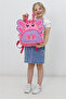 Girl's Kindergarten Backpack with Cute Butterfly Figure and Pink Purple Pattern - 5