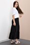 Black Girls' Long Cut Scalloped Skirt 23776 - 6