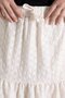 Cream Girls' Long Cut Scalloped Skirt 23778 - 6