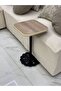 Single Service Table, Iron Base, Wooden Top - 2