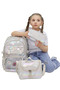 Girl's 3-Piece School Bag Set Hologram Shiny Transparent Pockets with Nutrition and Pencil Holder Primary School - 4