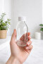10 Pieces 150 ml Transparent Detox Shot Bottle with White Lockable Cap 150 Cc Ginger Shot White Glass Bottle - 2