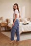Women's Fleece Pajama Bottoms Winter Elastic Waist Single Bottom - 3