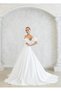 Bridal Gown-Wedding Dress Balloon Sleeve Belted Satin Fabric - 5