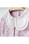 Polka Dot Lace Collar Baby Romper Set - 2