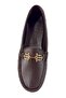25700 Genuine Leather Gold Buckle Flat Sole Moccasin Ballerinas - 4