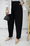 Elastic Waist Carrot Trousers Tsd260155 Black - 5