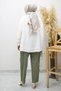 Elastic Waist Carrot Trousers Tsd260155 Khaki - 8