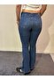Push up Effect Low Waist Front Pocket Detailed Lycra Spanish Leg Jeans Slim Fit - 4