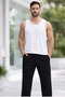 Men's Black Oversize Baggy Sweatpants Straight Leg Comfortable Fit 20/150 Fabric - 4