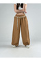 Belted Tan Women's Baggy Trousers Coc3070