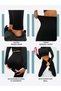 Women's Black No-Show High Waist Gathering Corset Interlock Steel Knitted Casual Summer Leggings - 2