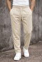 Men's Linen Trousers Beige Elastic Lace-Up Boyfriend Relaxed Fit Summer Ls-23124 - 4