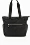Women's Black Multi-Compartment Shoulder Bag Large Size Daily Use Parachute Fabric Waterproof