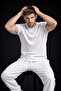 White Basic T-Shirt 100% Cotton Crew Neck Short Sleeve - 4