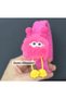 Cute Funny Shoes Rocking Pom-Pom Plush Figured Character Crown Fuchsia Pink Hair Tiara - 2