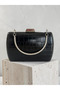 Black Color Matte Crocodile Patterned Chain Strap Women's Evening Dress Bag Wedding Engagement Graduation - 5