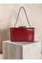 Burgundy Color Matte Leather Crocodile Patterned Women's Evening Dress Bag Wedding Engagement Graduation - 4