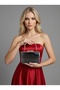 Black Color Matte Crocodile Patterned Chain Strap Women's Evening Dress Bag Wedding Engagement Graduation