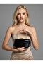 Black Color Matte Crocodile Patterned Chain Strap Women's Evening Dress Bag Wedding Engagement Graduation