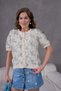 8514 Women's 100% Cotton Crew Neck Buttoned Lace Detailed Knitwear Cardigan - 4