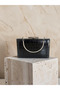 Black Color Matte Crocodile Patterned Chain Strap Women's Evening Dress Bag Wedding Engagement Graduation - 5