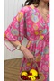 Patterned Double-breasted Dress - 2