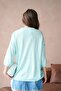 10729 Women's Crew Neck Embroidery Detail Oversize Trko Sweater - 6