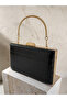Black Color Matte Crocodile Patterned Chain Strap Women's Evening Dress Bag Wedding Engagement Graduation - 2