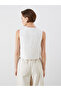 White V-Neck Bow Embroidered Women's Classic Vest - 4