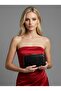 Black Color Matte Crocodile Patterned Chain Strap Women's Evening Dress Bag Wedding Engagement Graduation