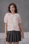 8513 Women's 100% Cotton Crew Neck Buttoned Lace Detailed Knitwear Cardigan