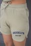 Women's Khaki Printed Oversize Summer Casual T-Shirt Shorts Set (100% Cotton) - 6
