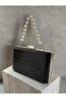 Black Color Matte Crocodile Patterned Chain Strap Women's Evening Dress Bag Wedding Engagement Graduation - 2