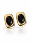 Brass Black Color Square Model Vintage Women's Earrings