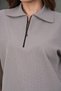 Women's Gray Relaxed Fit Zipper Sweat Shorts Set - 3