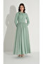 Silvery Dress with Flower Accessories Mint - 3