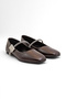 Int 501 Flat Sole Ballerinas with Stone Band Detail - 2