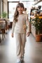 Girl's 1St Class Quality Ribbed Tracksuit Set with Teddy Bear - 3