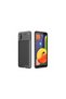Samsung Galaxy A01 Core Case Auto Focus Carbon Cover - Black - 3
