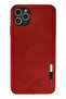 Newface Apple iPhone 11 Pro Case Loop Leather Silicone - Red