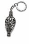 Silver Color Cage Patterned Unisex Keychain That Glows in the Dark - 2