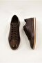 Men's Brown Genuine Leather Sneaker Daily Casual Lace-Up Shoes – Siena - 3