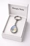 Unisex Silver Color Drop Rainbow Moonstone Patterned Handmade Keychain - 3